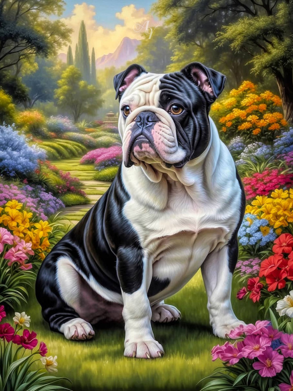 Bulldog Portrait Paintings