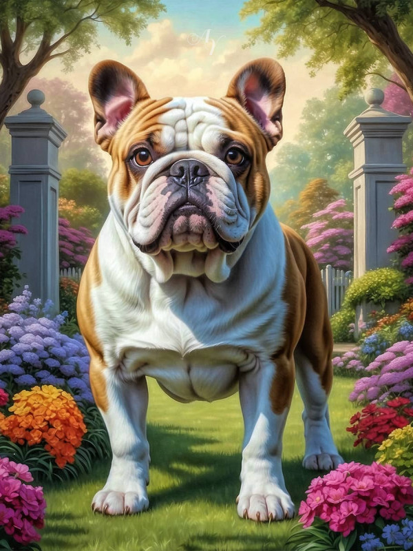 Bulldog Portrait Paintings