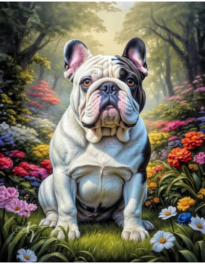 Bulldog Portrait Paintings Bulldog Portrait Paintings