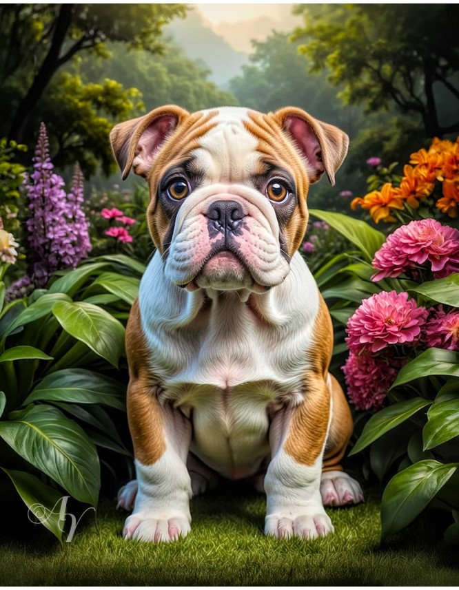 Bulldog Puppy Portrait Paintings Bulldog Puppy Portrait Paintings