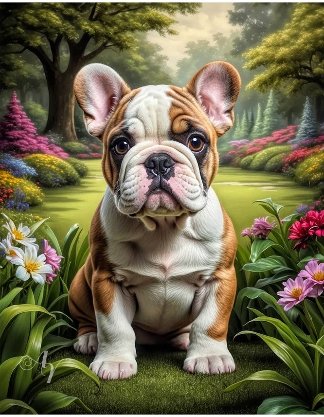 Bulldog Puppy Portrait Paintings Bulldog Puppy Portrait Paintings