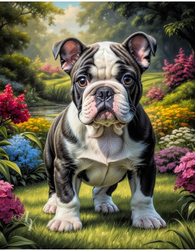 Bulldog Puppy Portrait Paintings Bulldog Puppy Portrait Paintings
