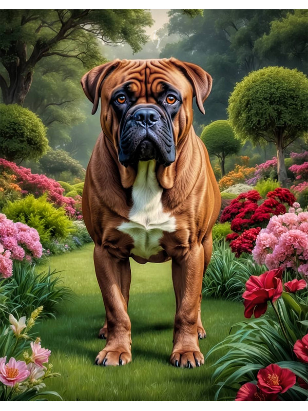 Bullmastiff Dog Portrait Paintings
