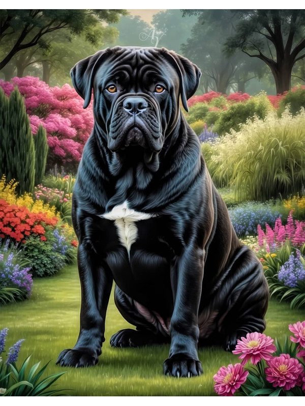 Bullmastiff Dog Portrait Paintings