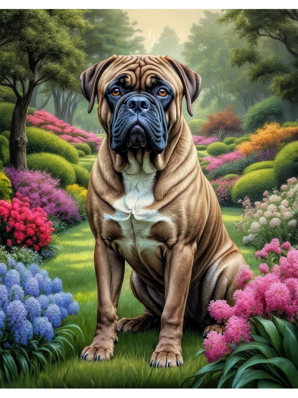 Bullmastiff Dog Portrait Paintings