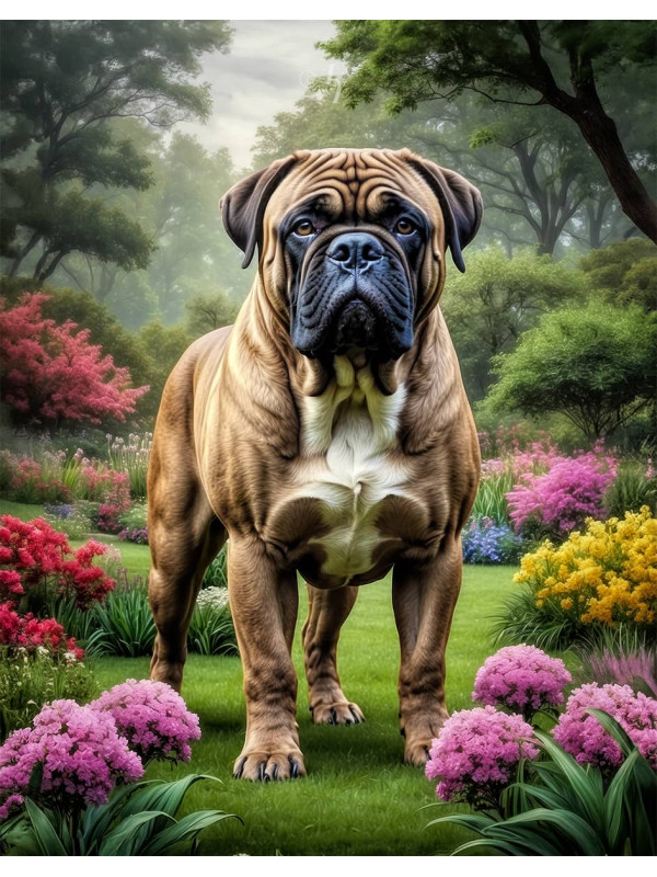 Bullmastiff Dog Portrait Paintings