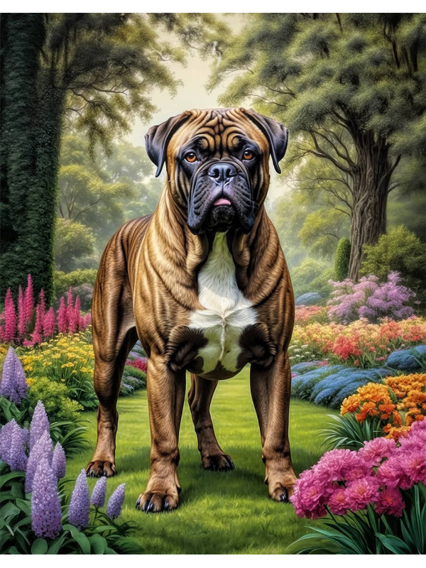 Bullmastiff Dog Portrait Paintings