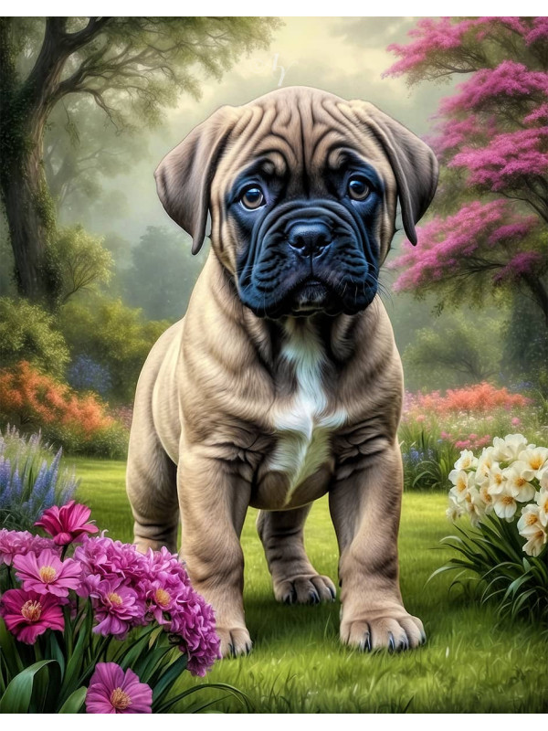 Bullmastiff Puppy Portrait Paintings