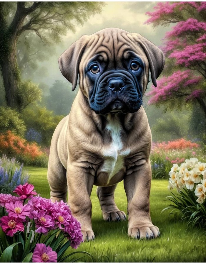 Bullmastiff Puppy Portrait Paintings Bullmastiff Puppy Portrait Paintings