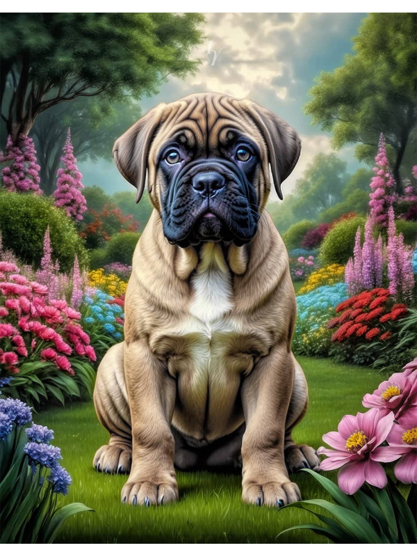 Bullmastiff Puppy Portrait Paintings