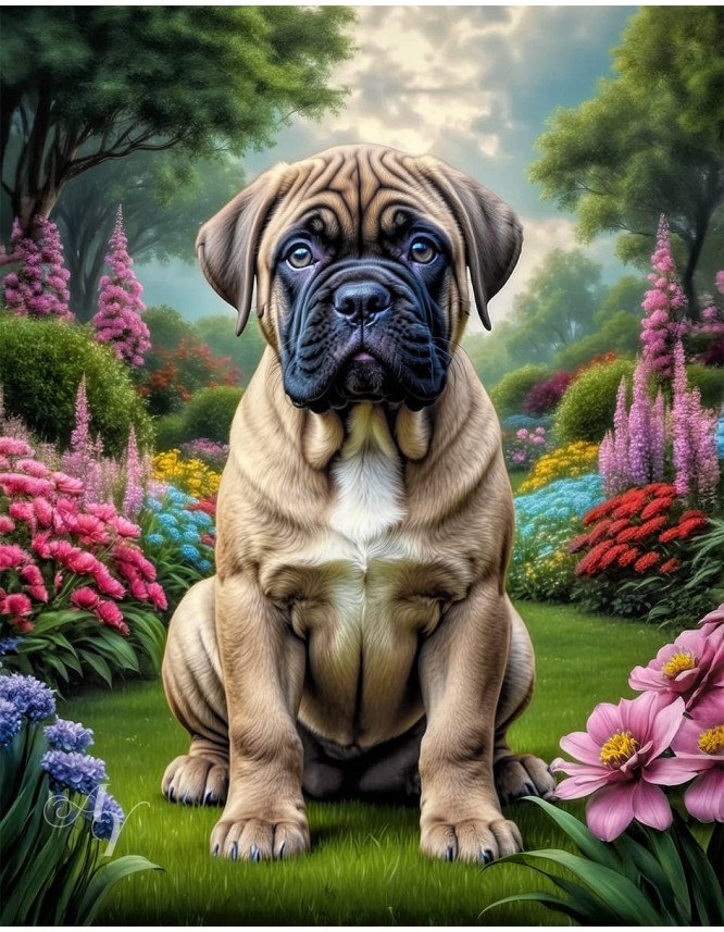 Bullmastiff Puppy Portrait Paintings Bullmastiff Puppy Portrait Paintings
