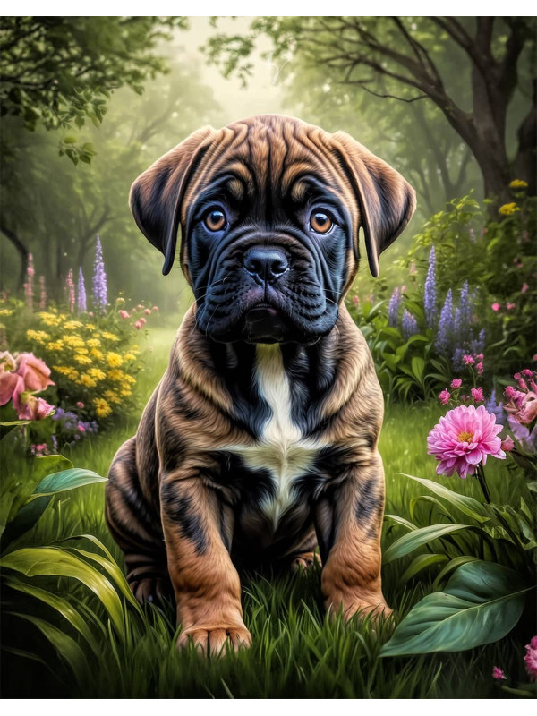 Bullmastiff Puppy Portrait Paintings