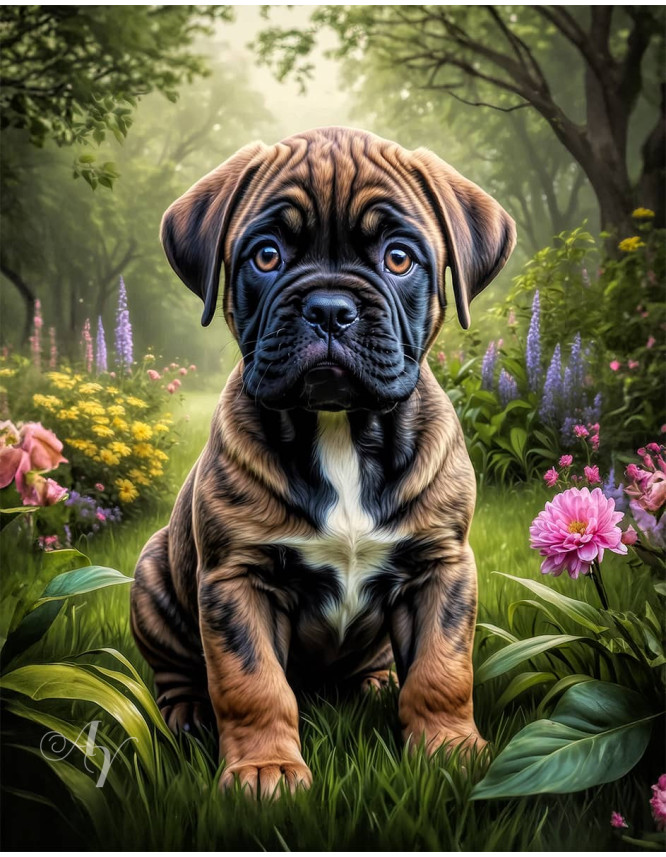 Bullmastiff Puppy Portrait Paintings Bullmastiff Puppy Portrait Paintings