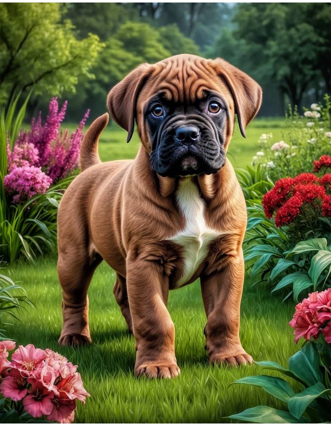 Bullmastiff Puppy Portrait Paintings Bullmastiff Puppy Portrait Paintings