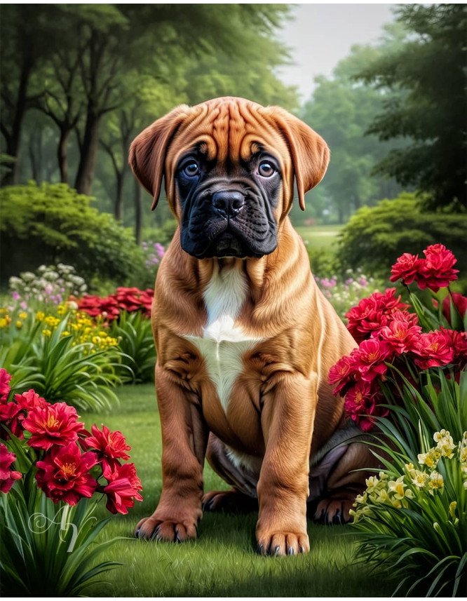 Bullmastiff Puppy Portrait Paintings Bullmastiff Puppy Portrait Paintings