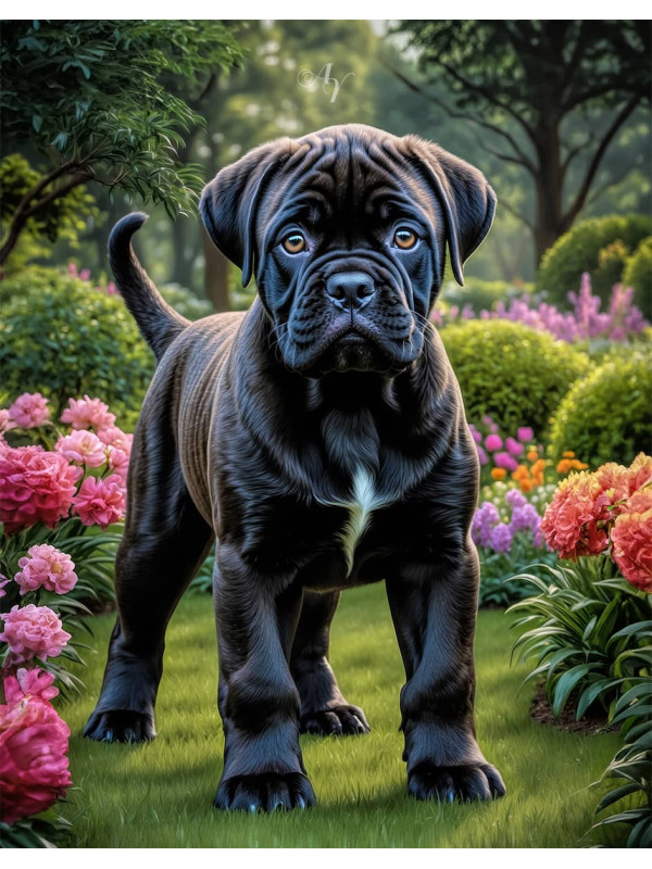 Bullmastiff Puppy Portrait Paintings
