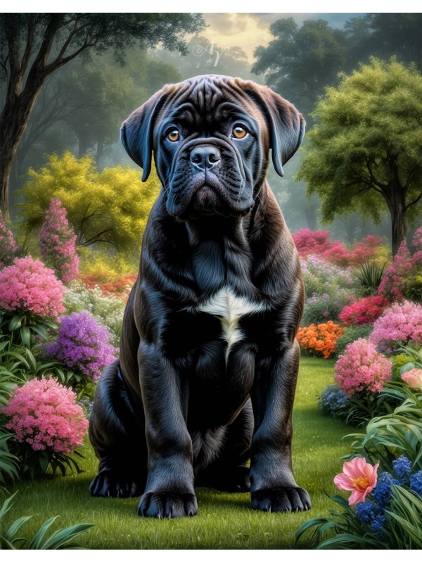 Bullmastiff Puppy Portrait Paintings