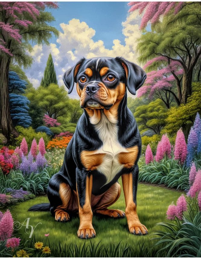 Chug Dog Portrait Paintings