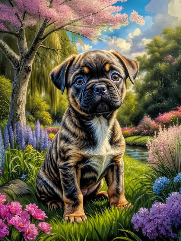 Chug Puppy Portrait Paintings