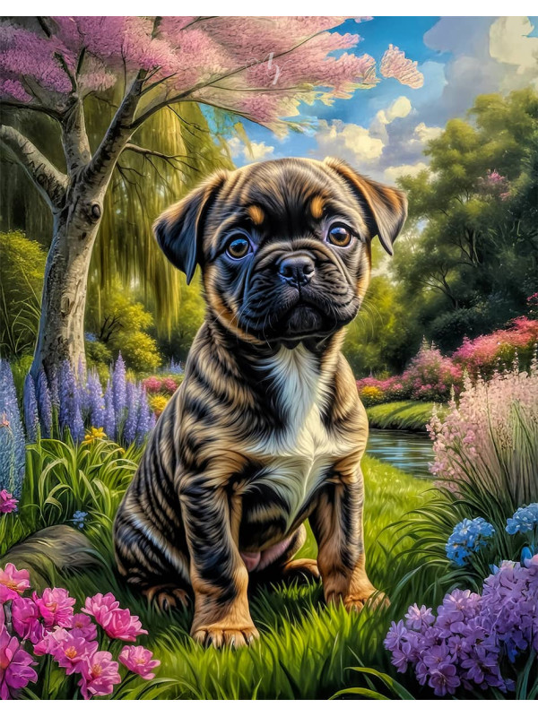 Chug Puppy Portrait Paintings