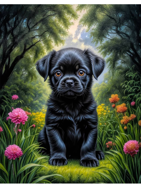 Chug Puppy Portrait Paintings