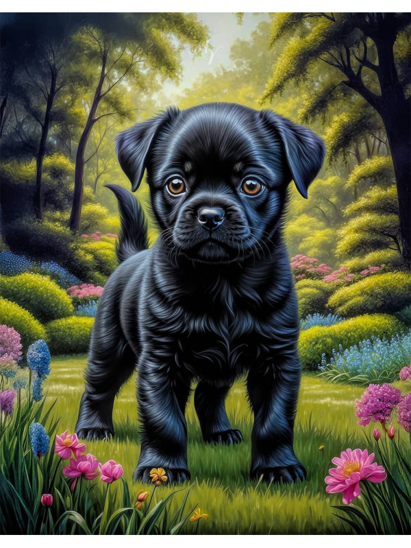 Chug Puppy Portrait Paintings