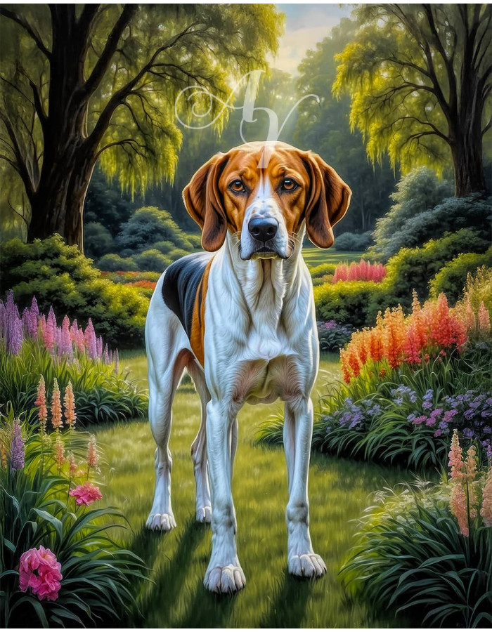 American Foxhound Portrait Paintings American Foxhound Portrait Paintings