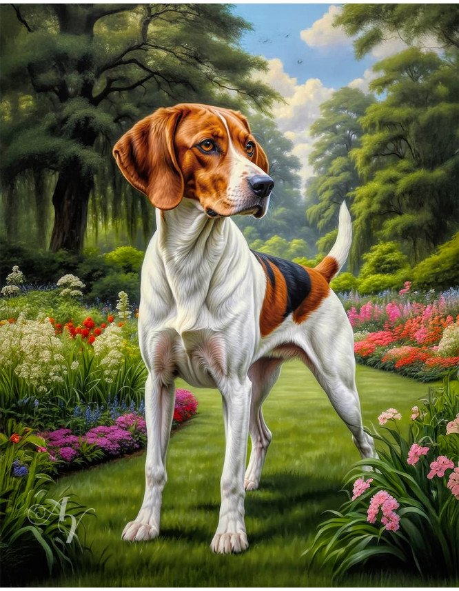 American Foxhound Portrait Paintings American Foxhound Portrait Paintings