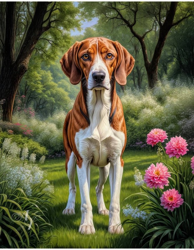 American Foxhound Portrait Paintings American Foxhound Portrait Paintings