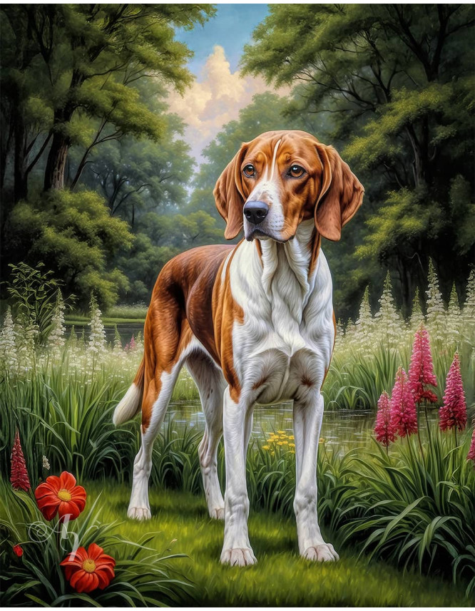 American Foxhound Portrait Paintings American Foxhound Portrait Paintings