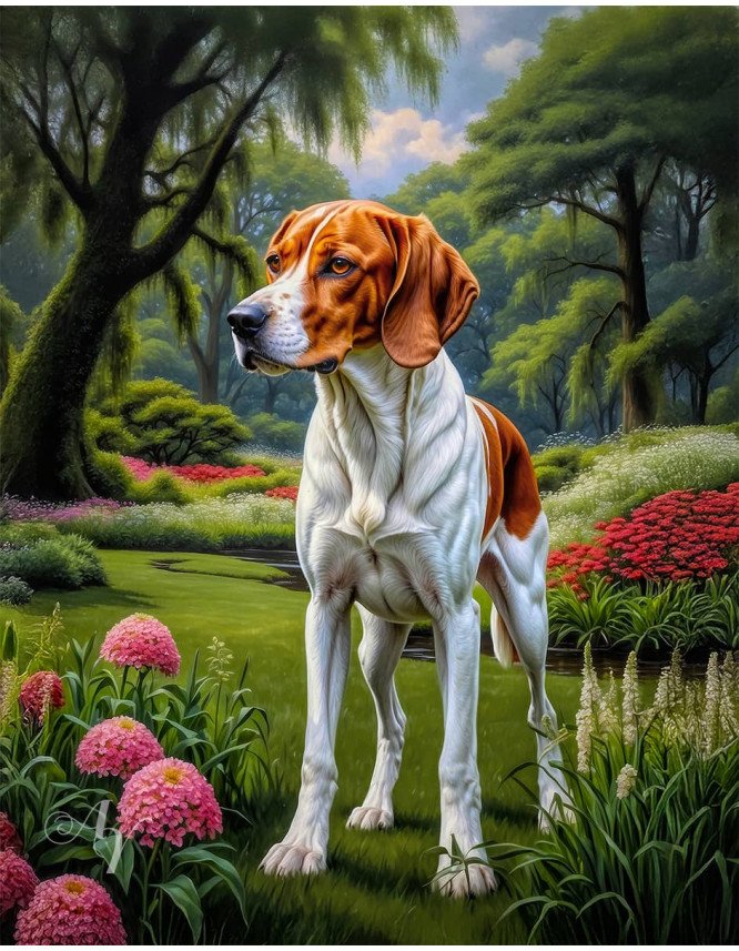 American Foxhound Portrait Paintings American Foxhound Portrait Paintings