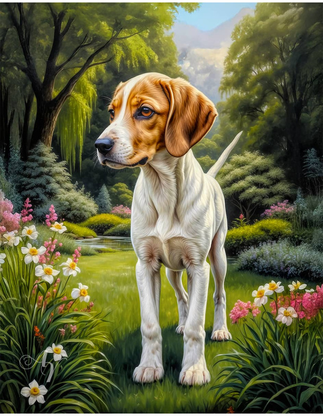American Foxhound Portrait Paintings American Foxhound Portrait Paintings