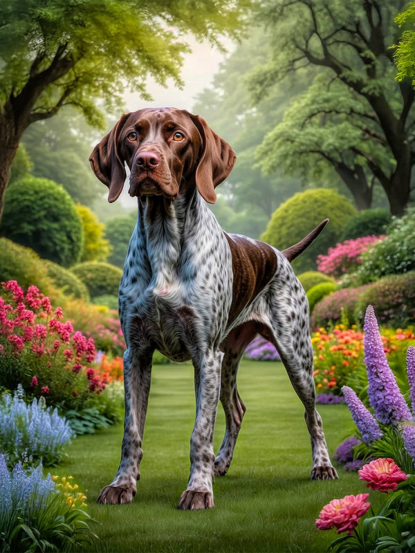 German Shorthair Pointer Portrait Paintings