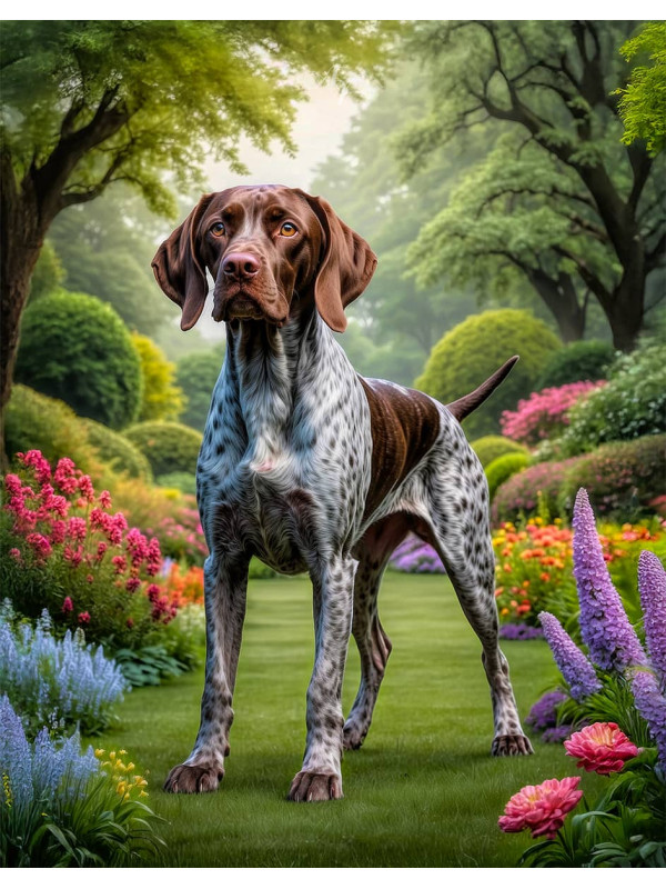 German Shorthair Pointer Portrait Paintings