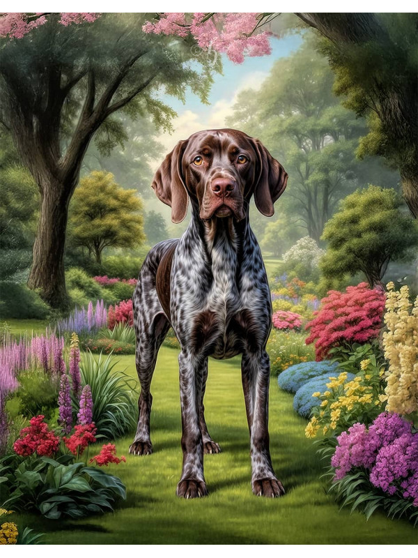 German Shorthair Pointer Portrait Paintings