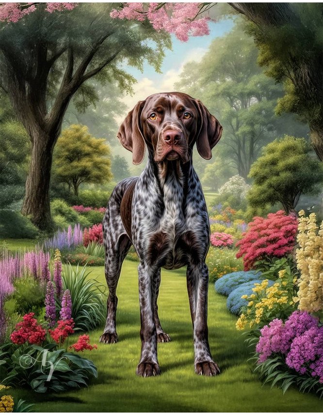 German Shorthair Pointer Portrait Paintings German Shorthair Pointer Portrait Paintings
