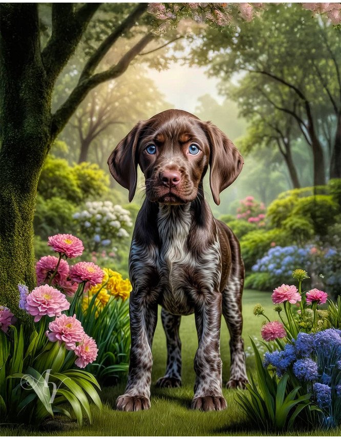 German Shorthair Pointer Portrait Paintings German Shorthair Pointer Portrait Paintings