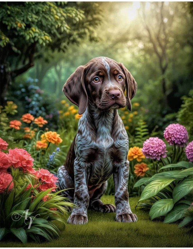 German Shorthair Pointer Portrait Paintings German Shorthair Pointer Portrait Paintings