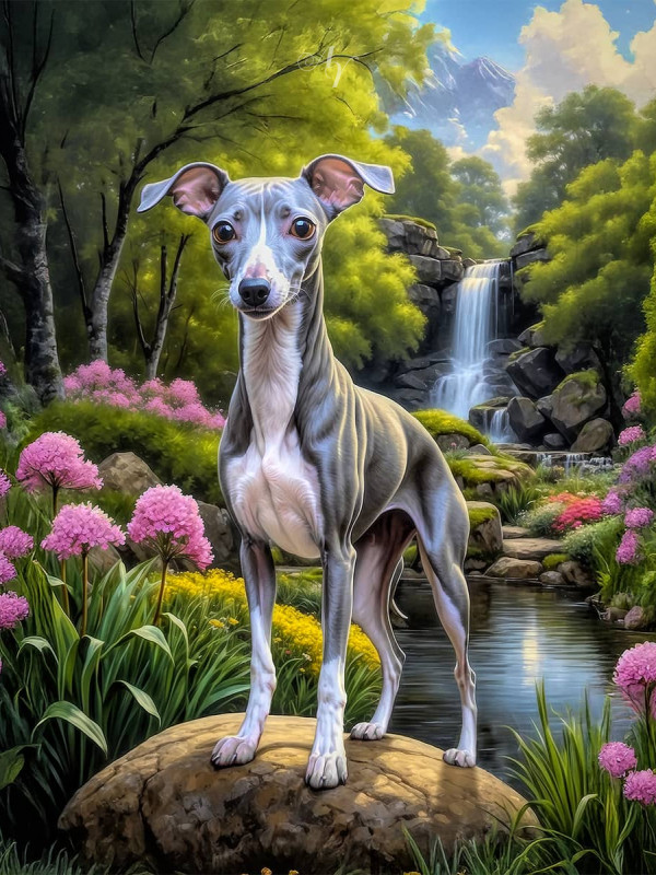 Italian Greyhound Portrait Paintings