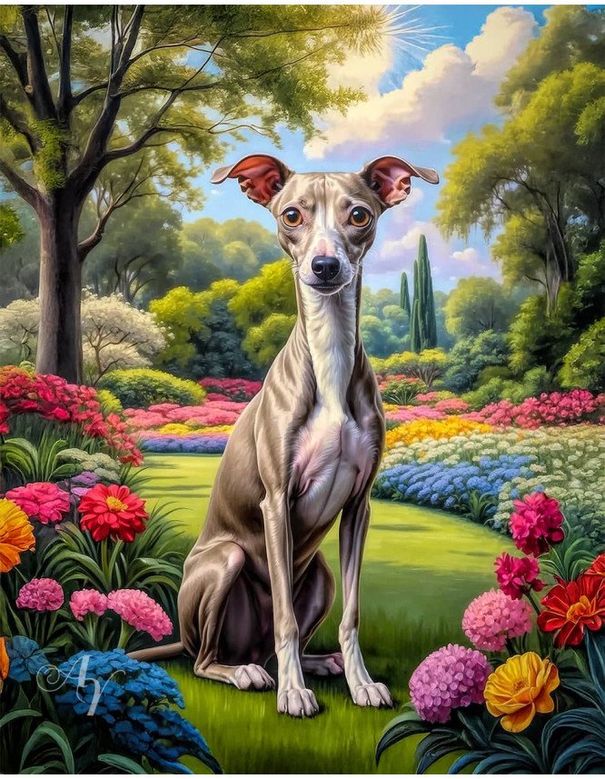 Italian Greyhound Portrait Paintings