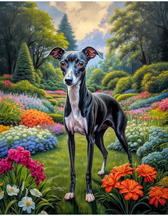 Italian Greyhound Portrait Paintings