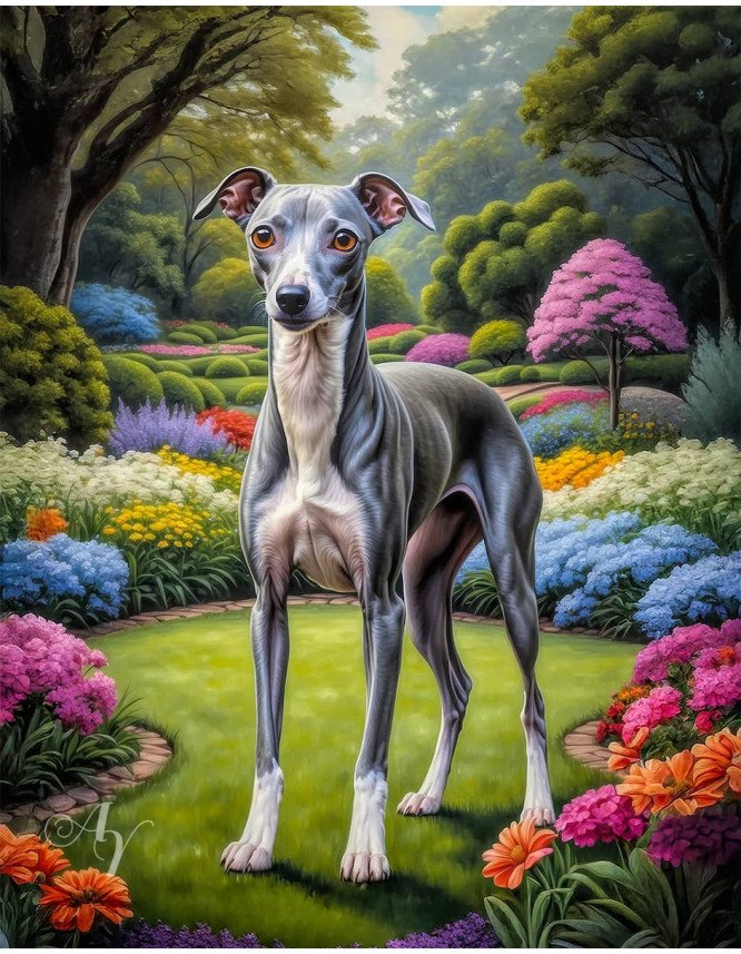 Italian Greyhound Portrait Paintings