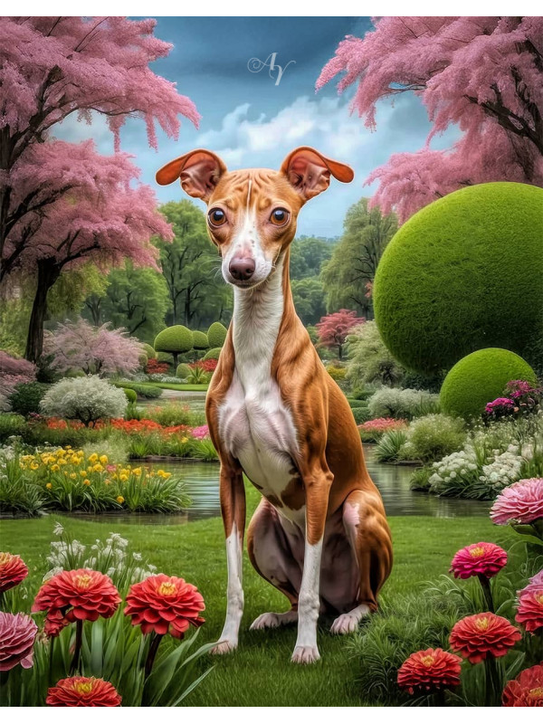 Italian Greyhound Portrait Paintings