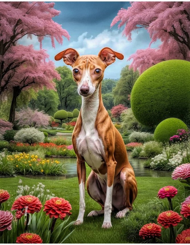Italian Greyhound Portrait Paintings