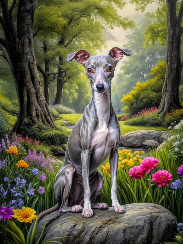 Italian Greyhound Portrait Paintings