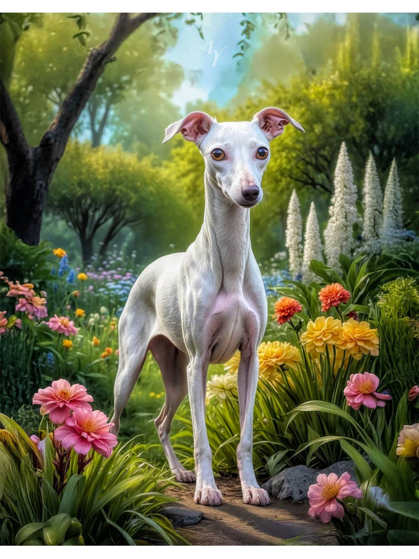 Italian Greyhound Portrait Paintings
