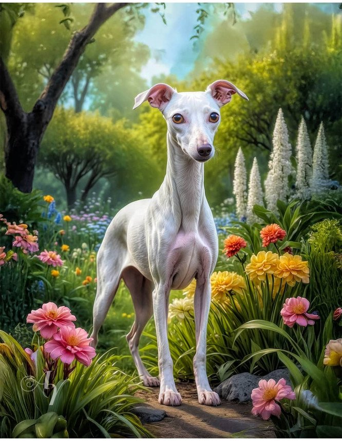 Italian Greyhound Portrait Paintings