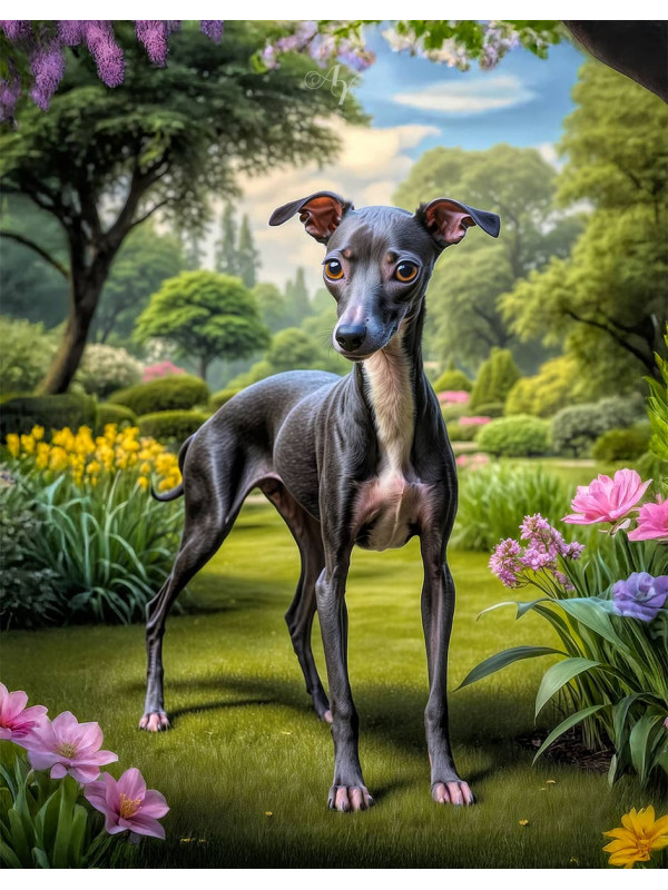 Italian Greyhound Portrait Paintings