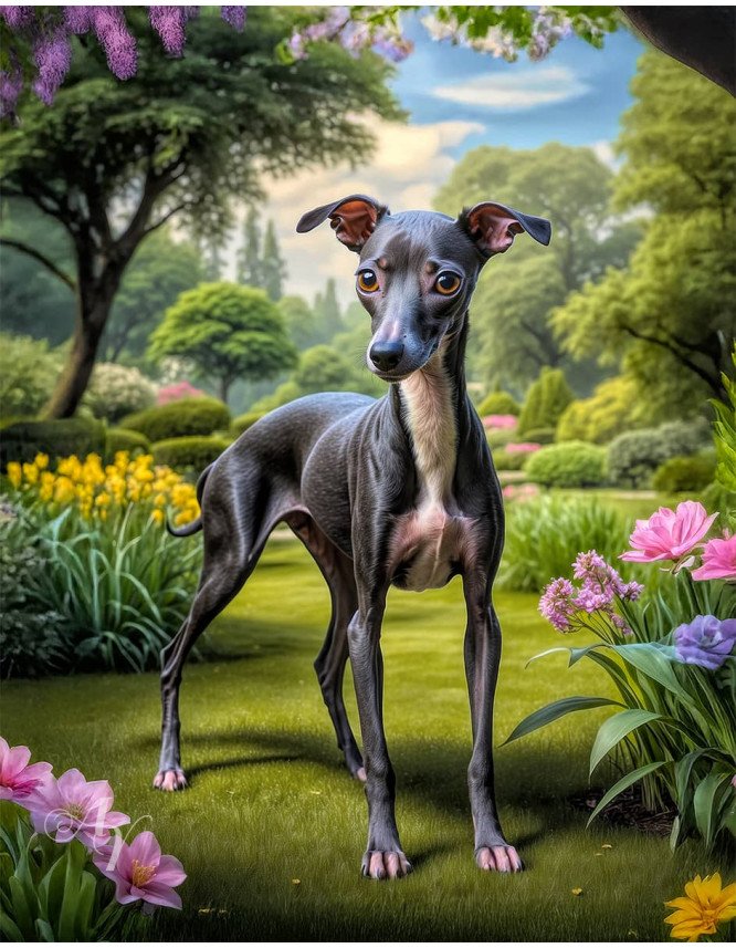 Italian Greyhound Portrait Paintings