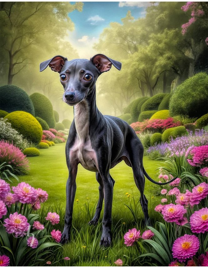 Italian Greyhound Portrait Paintings